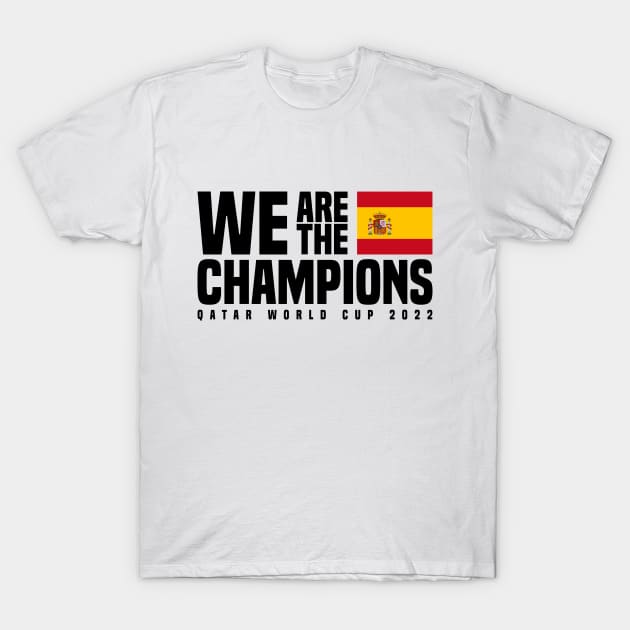 Qatar World Cup Champions 2022 - Spain T-Shirt by Den Vector